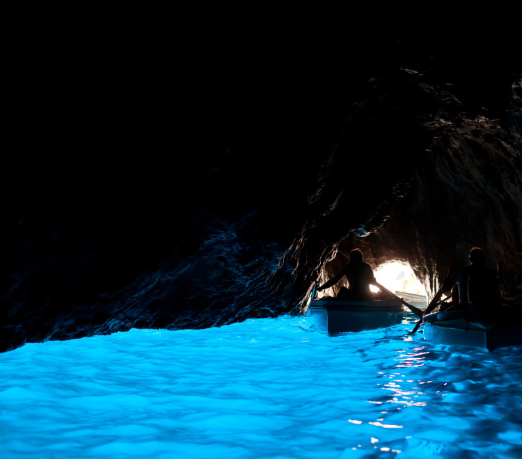 Grotta Azzurra, cave on the coast of the island of Capri.